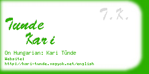 tunde kari business card